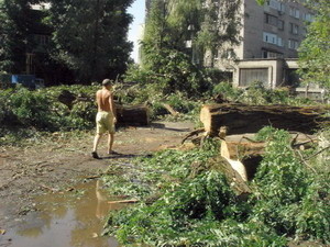 В Самарском районе ураган натворил бед 