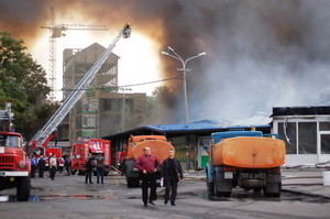 Вчера сгорел дотла «Славянский базар» 